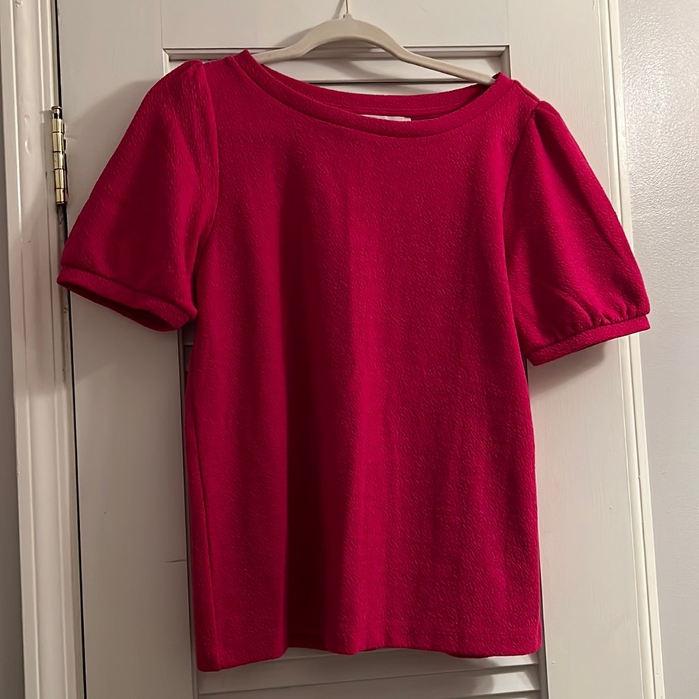 Loft Textured Puff Sleeve Top